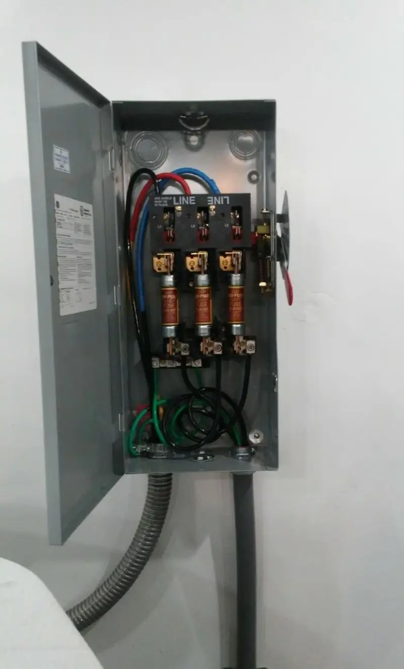Three-phase disconnect switch installed for Electrical Wiring & Rewiring in New Berlin